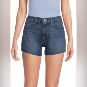 HUDSON Gracie Mid Rise Cut Off Dark Blue Denim Shorts Sz 28 US 6